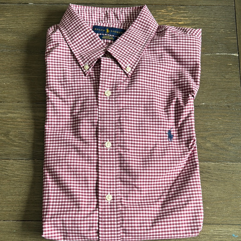 Ralph Lauren Red Casual Button Down Shirt